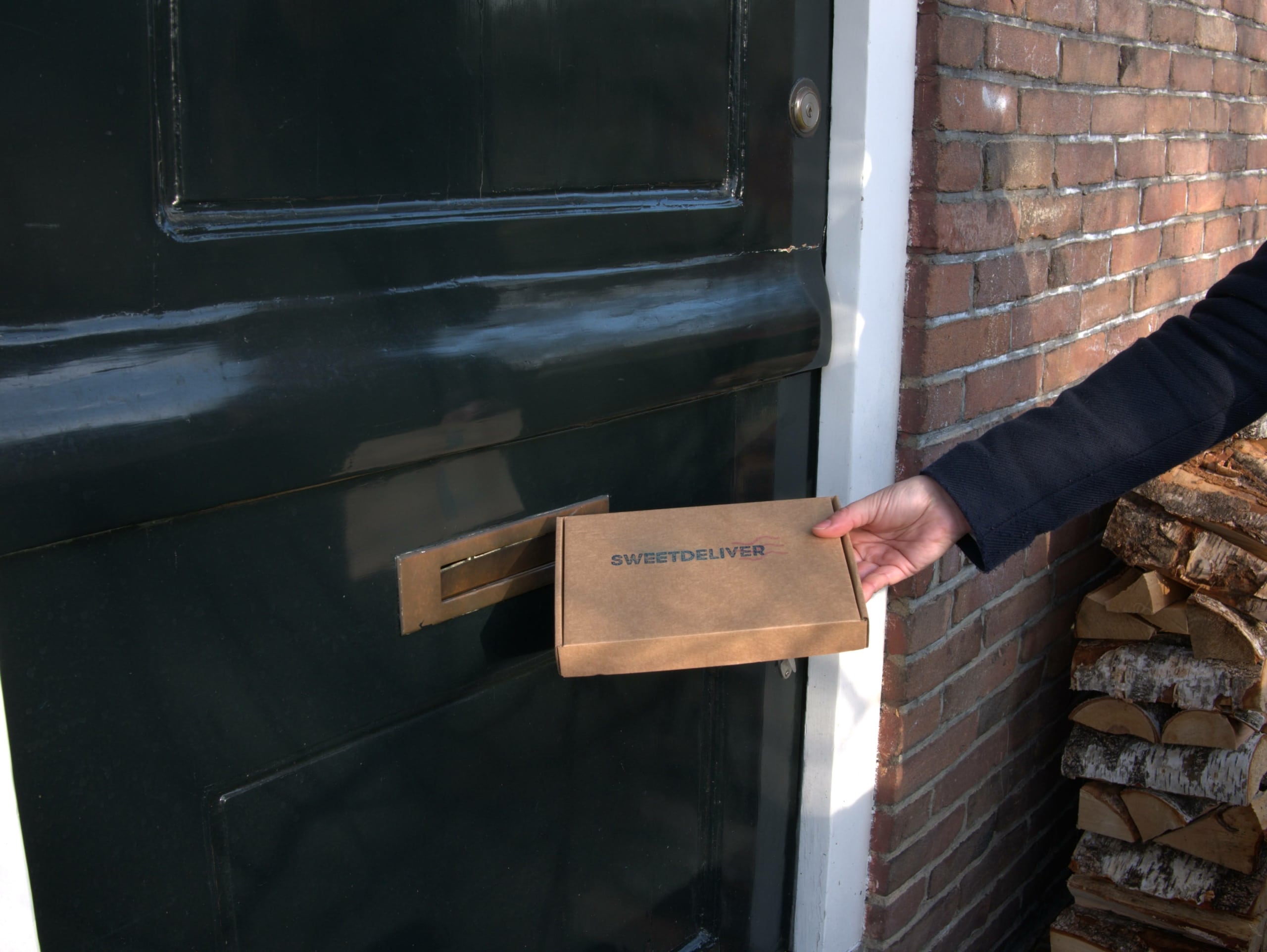 Brievenbuspakje gevuld met brownies